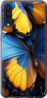 Чехол на Samsung Galaxy A30s A307F Желто-голубые бабочки