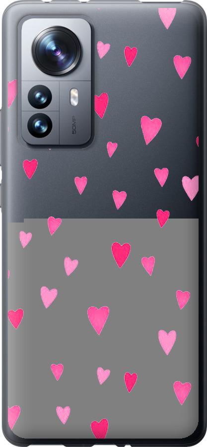 Чехол на Xiaomi 12 Pro Сердечки 2