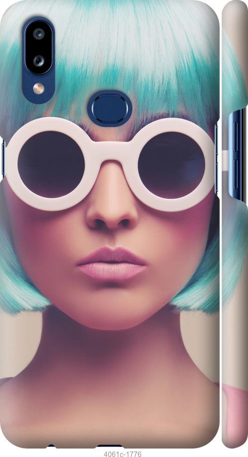 Чехол на Samsung Galaxy A10s A107F Синеволосая девушка в очках