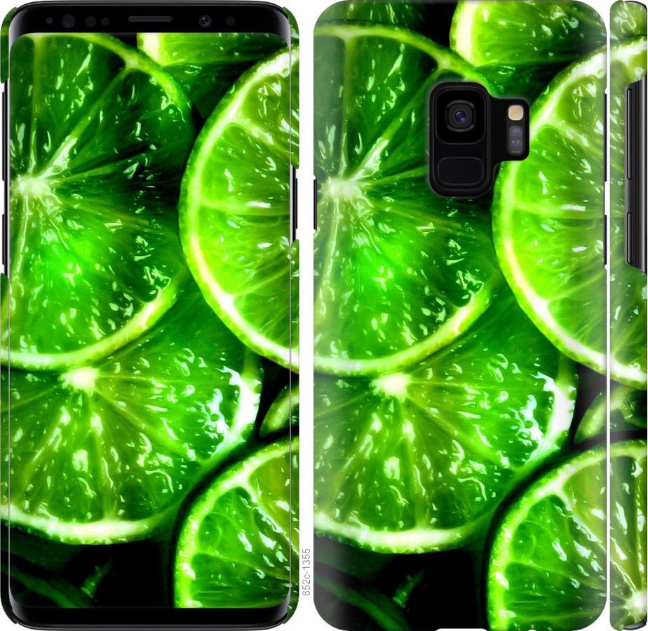Чехол на Samsung Galaxy S9 Зелёные дольки лимона