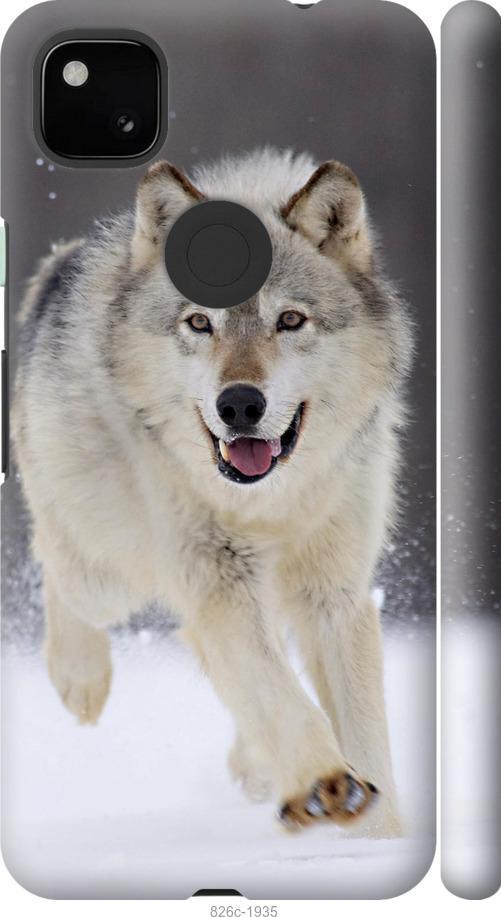 Чехол на Google Pixel 4A Бегущий волк
