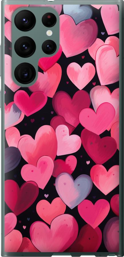 Чехол на Samsung Galaxy S22 Ultra Сердечки 4
