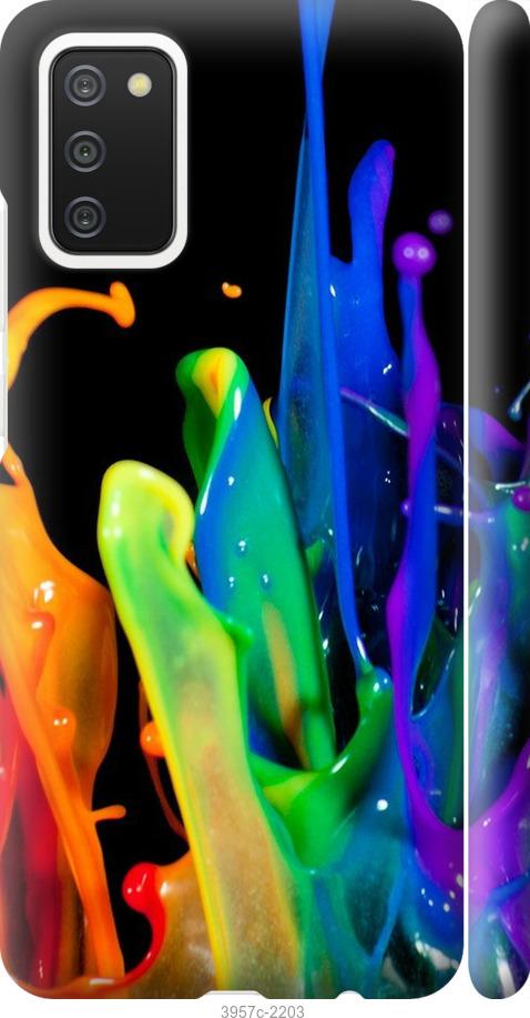 Чехол на Samsung Galaxy A02s A025F брызги краски