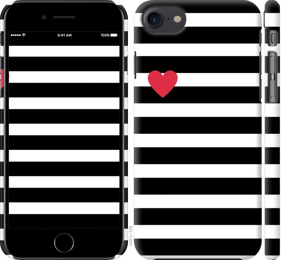Чехол на iPhone 7 Черно-белые полосы