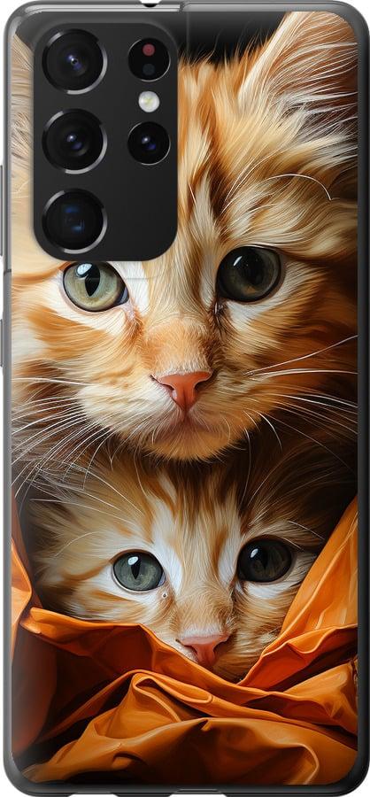 Чехол на Samsung Galaxy S21 Ultra (5G) Котики 2