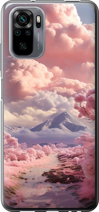 Чехол на Xiaomi Redmi Note 10 Розовые облака