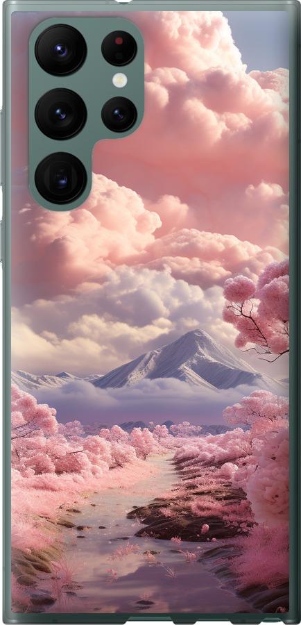 Чехол на Samsung Galaxy S22 Ultra Розовые облака