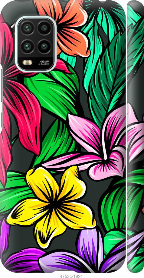 Чехол на Xiaomi Mi 10 Lite Тропические цветы 1