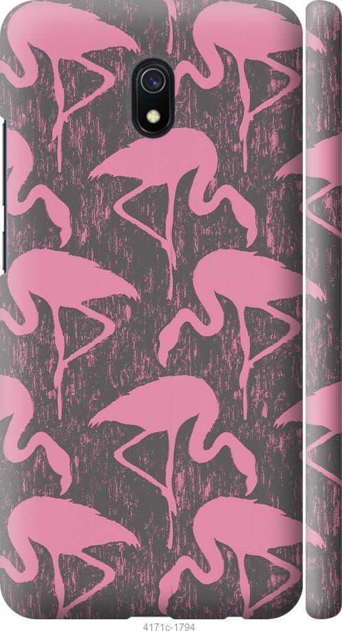 Чехол на Xiaomi Redmi 8A Vintage-Flamingos
