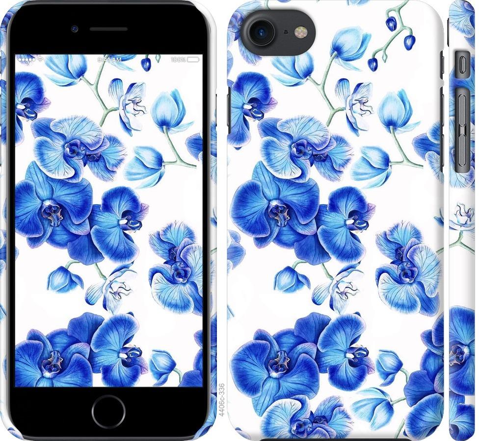 Чехол на iPhone 7 Голубые орхидеи