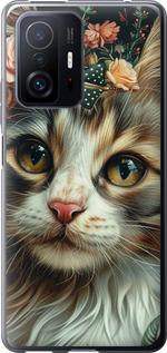 Чехол на Xiaomi 11T Pro Cats and flowers