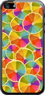 Чехол на iPhone SE Разноцветные дольки лимона