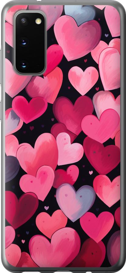 Чехол на Samsung Galaxy S20 Сердечки 4