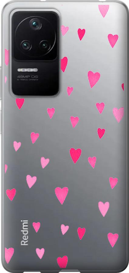 Чехол на Xiaomi Redmi K40S Сердечки 2
