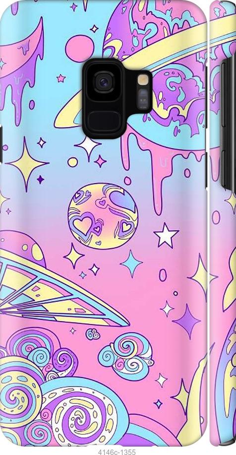 Чехол на Samsung Galaxy S9 Розовая галактика