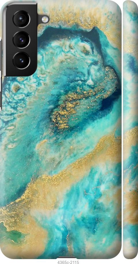 Чехол на Samsung Galaxy S21 Plus Green marble