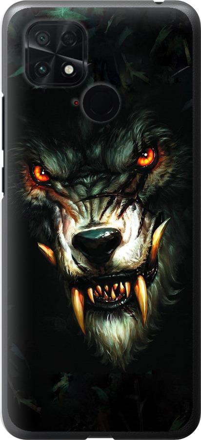 Чехол на Xiaomi Poco C40 Дьявольский волк