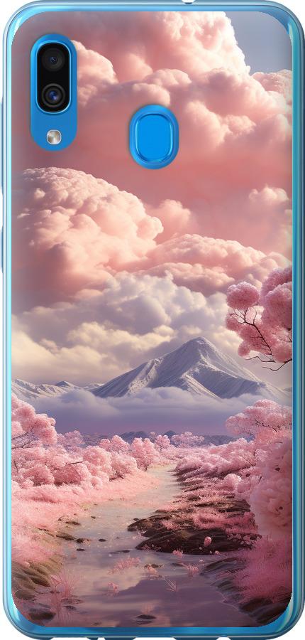 Чехол на Samsung Galaxy A30 2019 A305F Розовые облака