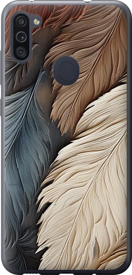 Чехол на Samsung Galaxy M11 M115F Листья в стиле бохо