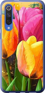 Чехол на Xiaomi Mi 9 SE Нарисованные тюльпаны