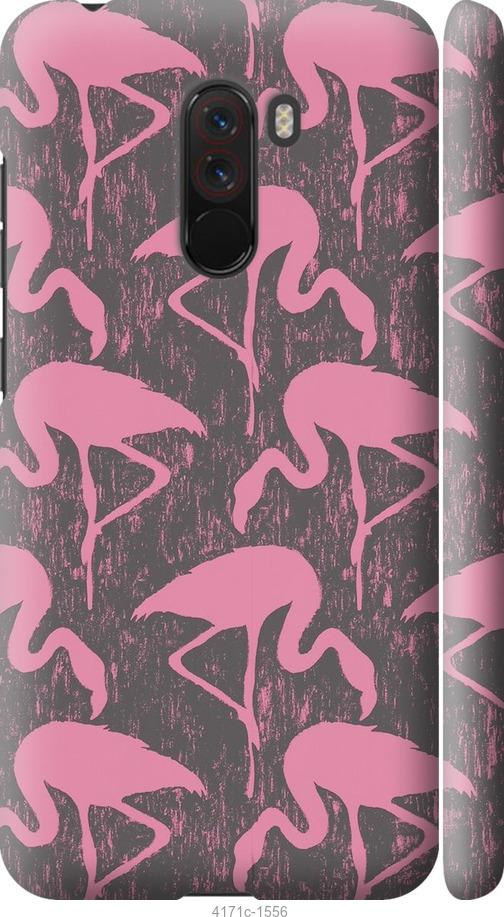 Чехол на Xiaomi Pocophone F1 Vintage-Flamingos