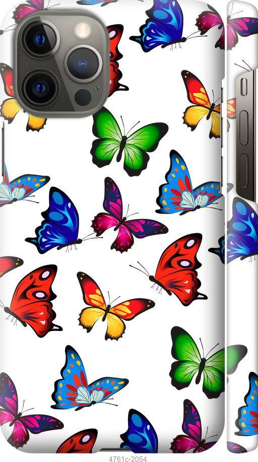 Чехол на iPhone 12 Pro Max Красочные мотыльки