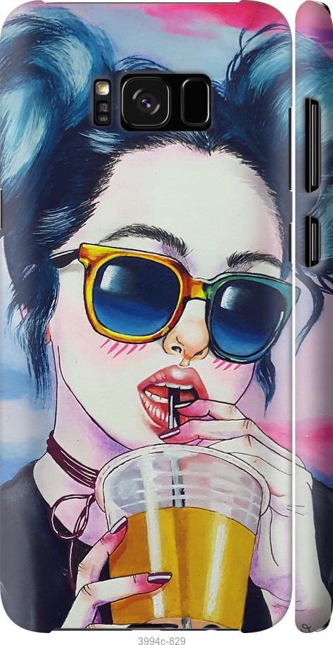 Чехол на Samsung Galaxy S8 Арт-девушка в очках