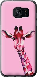 Чехол на Samsung Galaxy S7 Edge G935F Розовая жирафа