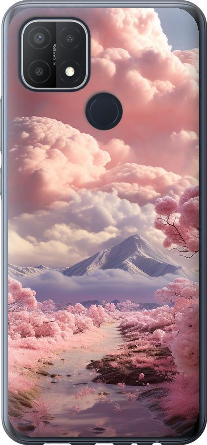 Чехол на Oppo A15 Розовые облака