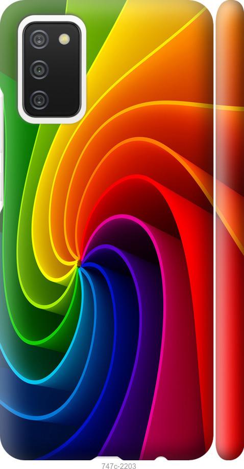 Чехол на Samsung Galaxy A02s A025F Радужный вихрь