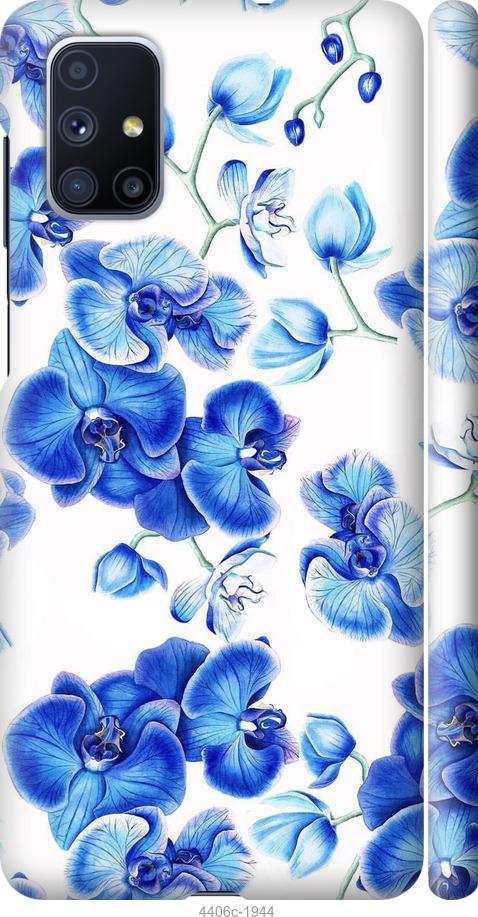 Чехол на Samsung Galaxy M51 M515F Голубые орхидеи