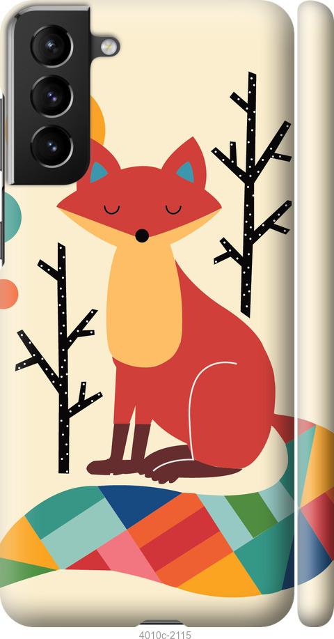 Чехол на Samsung Galaxy S21 Plus Rainbow fox