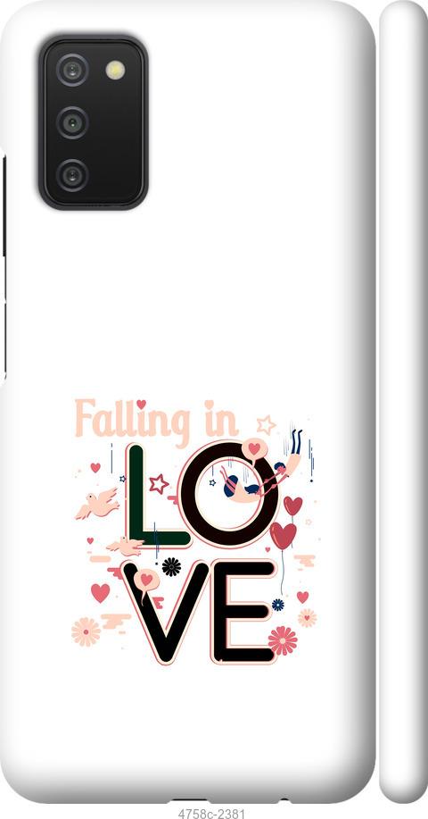 Чехол на Samsung Galaxy A03s A037F falling in love