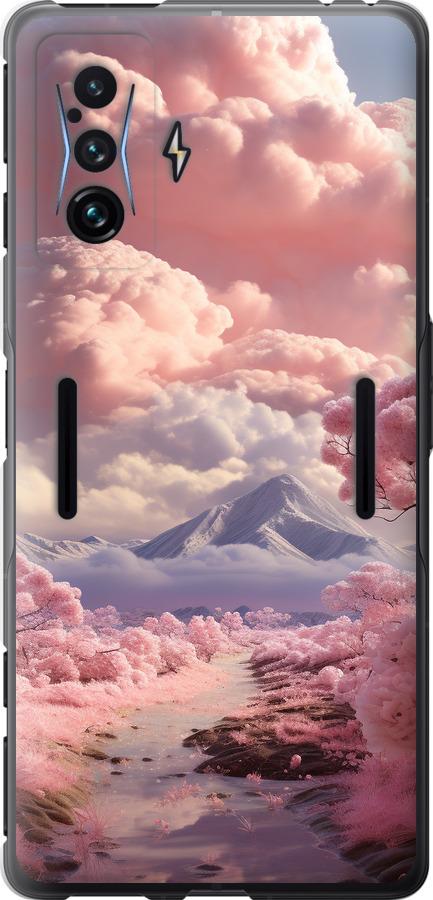 Чехол на Xiaomi Poco F4 GT Розовые облака