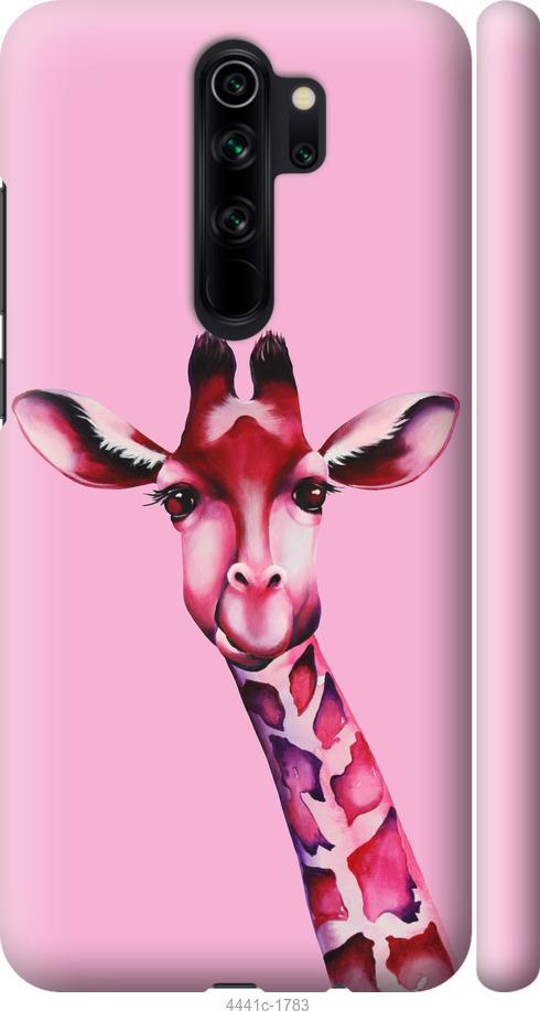 Чехол на Xiaomi Redmi Note 8 Pro Розовая жирафа