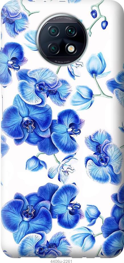 Чехол на Xiaomi Redmi Note 9T Голубые орхидеи