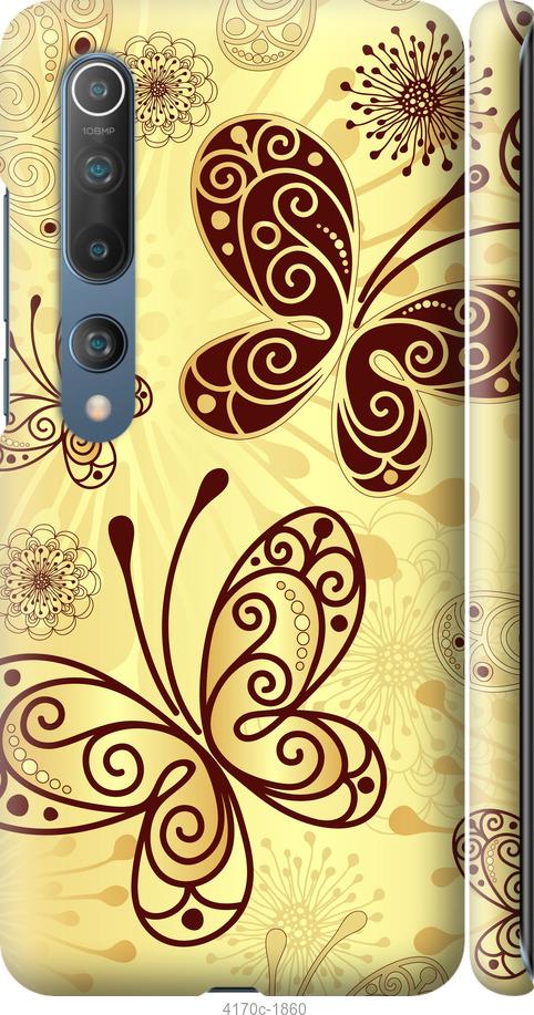 Чехол на Xiaomi Mi 10 Красивые бабочки