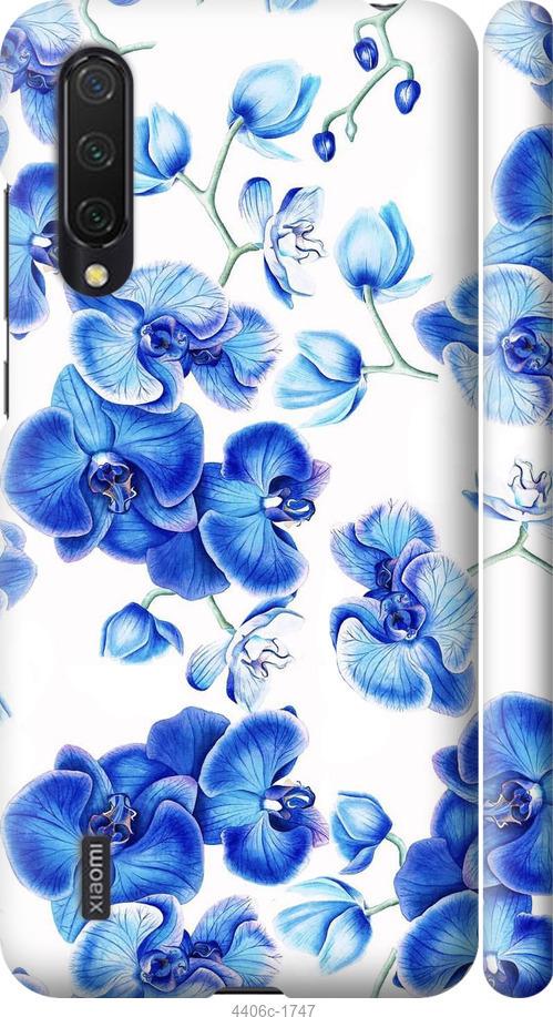 Чехол на Xiaomi Mi 9 Lite Голубые орхидеи
