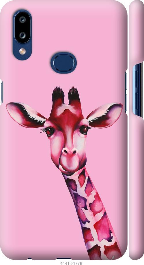 Чехол на Samsung Galaxy A10s A107F Розовая жирафа