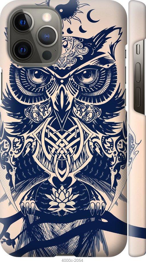 Чехол на iPhone 12 Pro Max Узорчатая сова