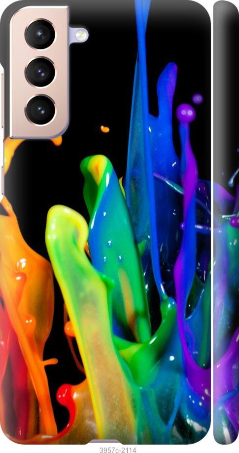 Чехол на Samsung Galaxy S21 брызги краски