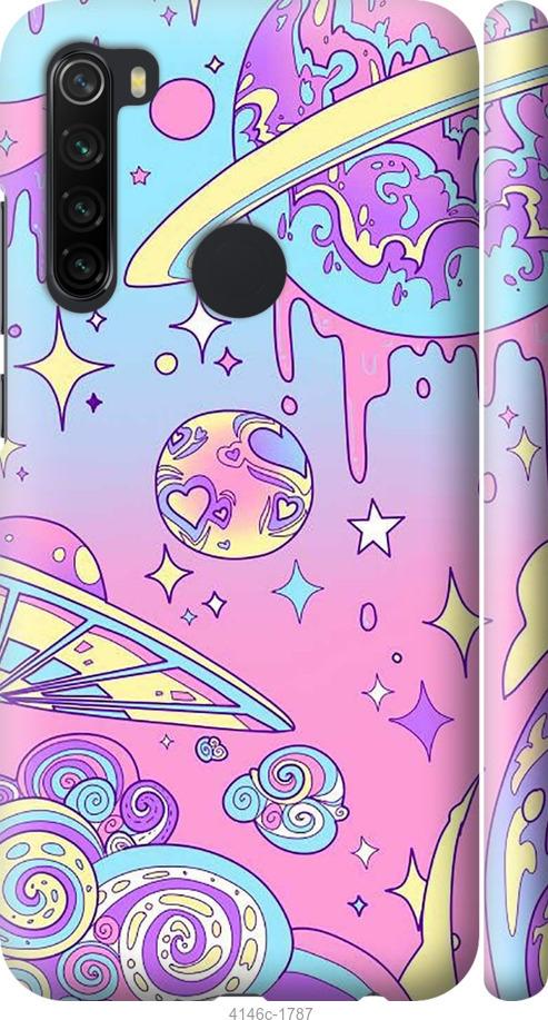 Чехол на Xiaomi Redmi Note 8 Розовая галактика