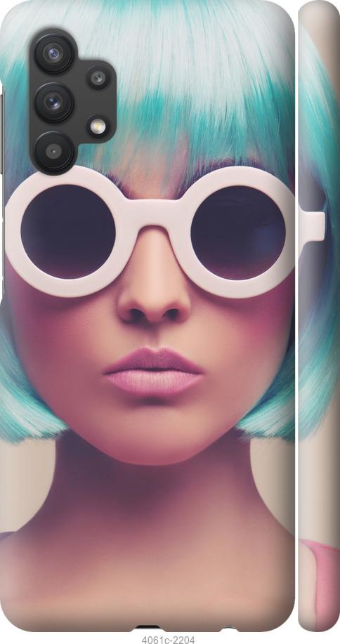 Чехол на Samsung Galaxy A32 A325F Синеволосая девушка в очках