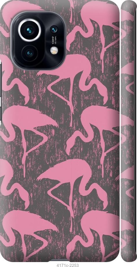 Чехол на Xiaomi Mi 11 Vintage-Flamingos