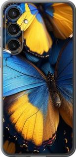 Чехол на Samsung Galaxy S23 FE Желто-голубые бабочки