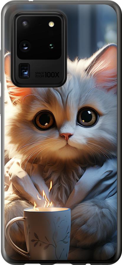 Чехол на Samsung Galaxy S20 Ultra White cat