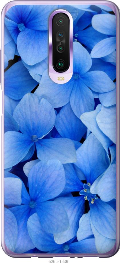 Чехол на Xiaomi Redmi K30 Синие цветы