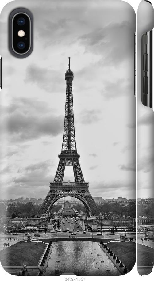Чехол на iPhone XS Max Чёрно-белая Эйфелева башня