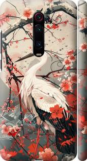 Чехол на Xiaomi Mi 9T Аист в цвету сакуры