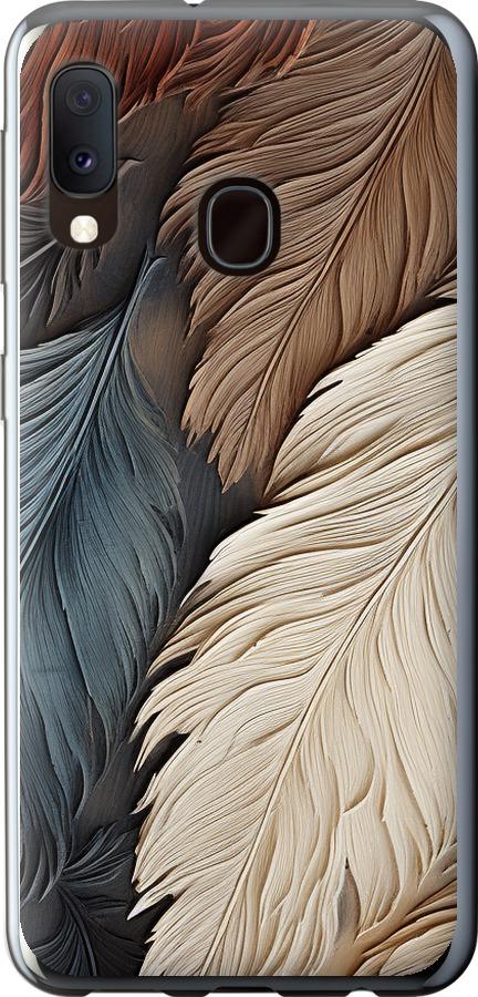 Чехол на Samsung Galaxy A20e A202F Листья в стиле бохо